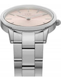 Buy Shop Daniel Wellington Iconic Link Pink Dial Silver Steel Strap Watch For Women - DW00100327 USA Online