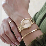 Buy Shop Daniel Wellington Iconic Link Unitone Gold Dial Gold Steel Strap Watch For Women - DW00100403 USA Online