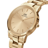 Buy Shop Daniel Wellington Iconic Link Unitone Gold Dial Gold Steel Strap Watch For Women - DW00100403 USA Online