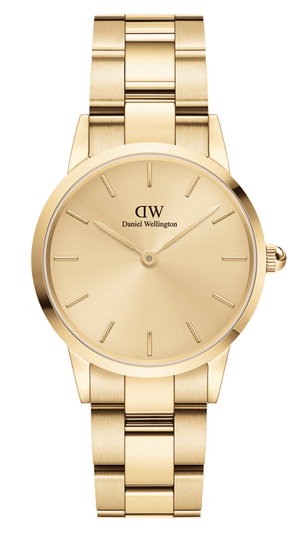 Buy Shop Daniel Wellington Iconic Link Unitone Gold Dial Gold Steel Strap Watch For Women - DW00100403 USA Online
