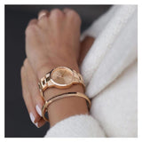 Buy Shop Daniel Wellington Iconic Link Unitone Rose Gold Dial Rose Gold Steel Strap Watch For Women - DW00100401 USA Online