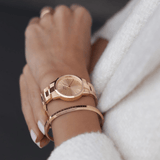 Buy Shop Daniel Wellington Iconic Link Unitone Rose Gold Dial Rose Gold Steel Strap Watch For Women - DW00100401 USA Online
