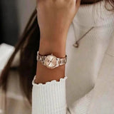 Buy Shop Daniel Wellington Iconic Link Unitone Rose Gold Dial Rose Gold Steel Strap Watch For Women - DW00100401 USA Online