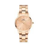 Buy Shop Daniel Wellington Iconic Link Unitone Rose Gold Dial Rose Gold Steel Strap Watch For Women - DW00100401 USA Online