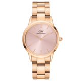 Buy Shop Daniel Wellington Iconic Link Unitone Rose Gold Dial Rose Gold Steel Strap Watch For Women - DW00100401 USA Online