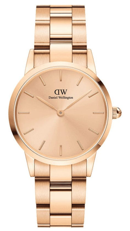 Buy Shop Daniel Wellington Iconic Link Unitone Rose Gold Dial Rose Gold Steel Strap Watch For Women - DW00100401 USA Online