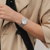 Buy Shop Daniel Wellington Iconic Link Unitone Silver Dial Silver Steel Strap Watch For Women - DW00100402 USA Online