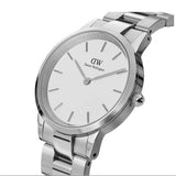 Buy Shop Daniel Wellington Iconic Link Unitone Silver Dial Silver Steel Strap Watch For Women - DW00100402 USA Online
