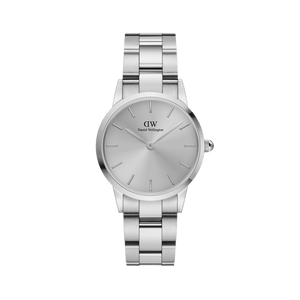 Buy Shop Daniel Wellington Iconic Link Unitone Silver Dial Silver Steel Strap Watch For Women - DW00100402 USA Online