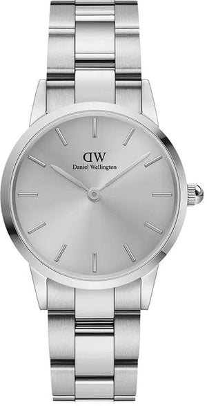 Buy Shop Daniel Wellington Iconic Link Unitone Silver Dial Silver Steel Strap Watch For Women - DW00100402 USA Online