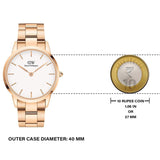 Buy Shop Daniel Wellington Iconic Link White Dial Gold Steel Strap Watch For Men - DW00100343 USA Online