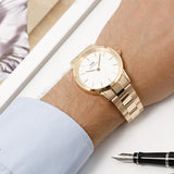 Buy Shop Daniel Wellington Iconic Link White Dial Gold Steel Strap Watch For Men - DW00100343 USA Online