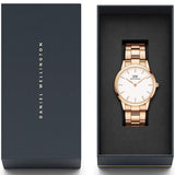 Buy Shop Daniel Wellington Iconic Link White Dial Gold Steel Strap Watch For Men - DW00100343 USA Online