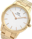 Buy Shop Daniel Wellington Iconic Link White Dial Gold Steel Strap Watch For Men - DW00100343 USA Online