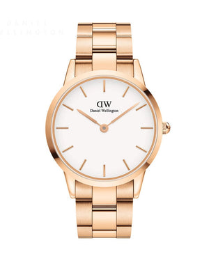 Buy Shop Daniel Wellington Iconic Link White Dial Gold Steel Strap Watch For Men - DW00100343 USA Online