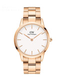 Buy Shop Daniel Wellington Iconic Link White Dial Gold Steel Strap Watch For Men - DW00100343 USA Online