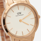 Buy Shop Daniel Wellington Iconic Link White Dial Rose Gold Steel Strap Watch For Women - DW00100209 USA Online