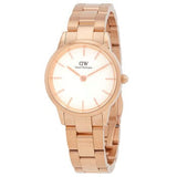 Buy Shop Daniel Wellington Iconic Link White Dial Rose Gold Steel Strap Watch For Women - DW00100209 USA Online