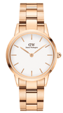 Buy Shop Daniel Wellington Iconic Link White Dial Rose Gold Steel Strap Watch For Women - DW00100209 USA Online