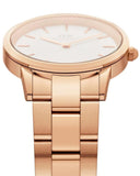 Buy Shop Daniel Wellington Iconic Link White Dial Rose Gold Steel Strap Watch For Women - DW00100211 USA Online