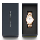 Buy Shop Daniel Wellington Iconic Link White Dial Rose Gold Steel Strap Watch for Women - DW00100213 USA Online