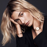 Buy Shop Daniel Wellington Iconic Link White Dial Rose Gold Steel Strap Watch for Women - DW00100213 USA Online