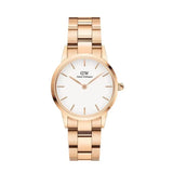 Buy Shop Daniel Wellington Iconic Link White Dial Rose Gold Steel Strap Watch for Women - DW00100213 USA Online