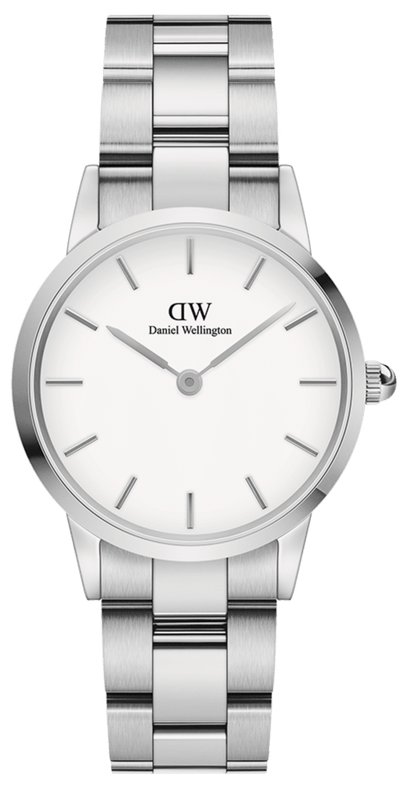 Buy Shop Daniel Wellington Iconic Link White Dial Silver Steel Strap Watch for Women - DW00100203 USA Online