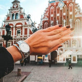 Buy Shop Daniel Wellington Iconic Link White Dial Silver Steel Strap Watch For Women - DW00100205 USA Online