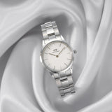 Buy Shop Daniel Wellington Iconic Link White Dial Silver Steel Strap Watch For Women - DW00100205 USA Online