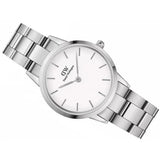 Buy Shop Daniel Wellington Iconic Link White Dial Silver Steel Strap Watch For Women - DW00100205 USA Online