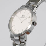 Buy Shop Daniel Wellington Iconic Link White Dial Silver Steel Strap Watch For Women - DW00100205 USA Online