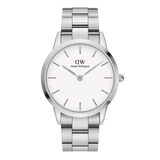 Buy Shop Daniel Wellington Iconic Link White Dial Silver Steel Strap Watch For Women - DW00100205 USA Online