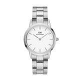 Buy Shop Daniel Wellington Iconic Link White Dial Silver Steel Strap Watch For Women - DW00100205 USA Online