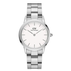 Buy Shop Daniel Wellington Iconic Link White Dial Silver Steel Strap Watch For Women - DW00100205 USA Online