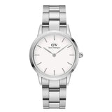 Buy Shop Daniel Wellington Iconic Link White Dial Silver Steel Strap Watch For Women - DW00100205 USA Online