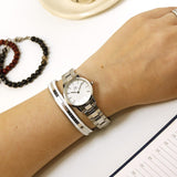 Buy Shop Daniel Wellington Iconic Link White Dial Silver Steel Strap Watch For Women - DW00100207 USA Online