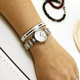 Buy Shop Daniel Wellington Iconic Link White Dial Silver Steel Strap Watch For Women - DW00100207 USA Online