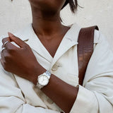 Buy Shop Daniel Wellington Iconic Link White Dial Silver Steel Strap Watch For Women - DW00100207 USA Online