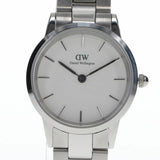 Buy Shop Daniel Wellington Iconic Link White Dial Silver Steel Strap Watch For Women - DW00100207 USA Online