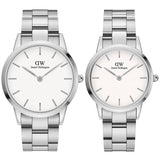 Buy Shop Daniel Wellington Iconic Link White Dial Silver Steel Strap Watch For Women - DW00100207 USA Online