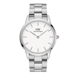 Buy Shop Daniel Wellington Iconic Link White Dial Silver Steel Strap Watch For Women - DW00100207 USA Online