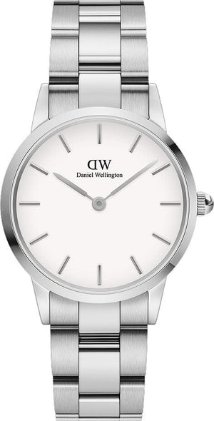 Buy Shop Daniel Wellington Iconic Link White Dial Silver Steel Strap Watch For Women - DW00100207 USA Online