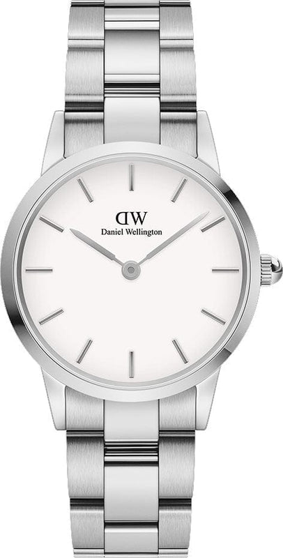 Buy Shop Daniel Wellington Iconic Link White Dial Silver Steel Strap Watch For Women - DW00100207 USA Online