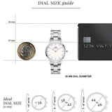 Daniel Wellington Iconic Link White Dial Silver Steel Strap Watch For Women - DW00100207