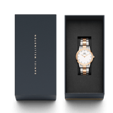 Buy Shop Daniel Wellington Iconic Link White Dial Two Tone Steel Strap Watch For Women - DW00100358 USA Online