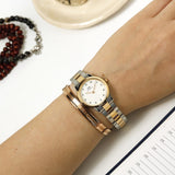 Buy Shop Daniel Wellington Iconic Link White Dial Two Tone Steel Strap Watch For Women - DW00100358 USA Online