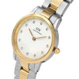 Buy Shop Daniel Wellington Iconic Link White Dial Two Tone Steel Strap Watch For Women - DW00100358 USA Online