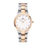 Buy Shop Daniel Wellington Iconic Link White Dial Two Tone Steel Strap Watch For Women - DW00100358 USA Online