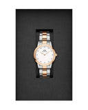 Daniel Wellington Iconic Link White Dial Two Tone Steel Strap Watch For Women - DW00100358